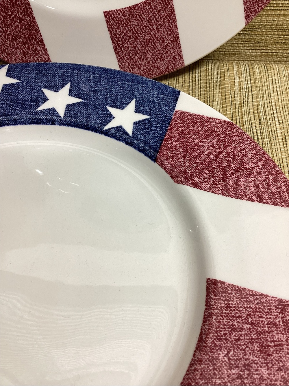 Royal Stafford Fine Earthenware Patriotic Stars & Stripes Dinner 11” Plates - Picture 3 of 5